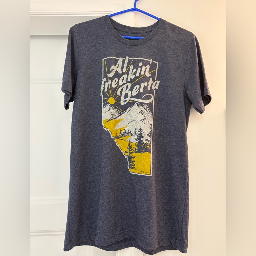 Homework Brand Al Freakin' Berta Graphic Tee - Navy Blue